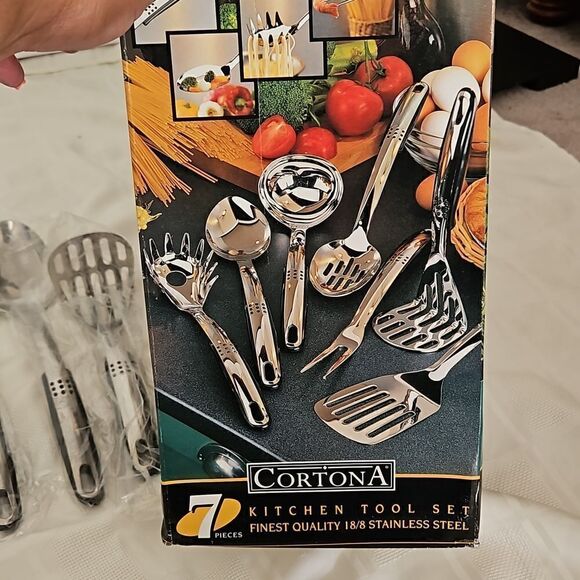 HP Cortona kitchen 7 Pieces Tool Set Finest Quality 18/8 Stainless Steel - Picture 3 of 16